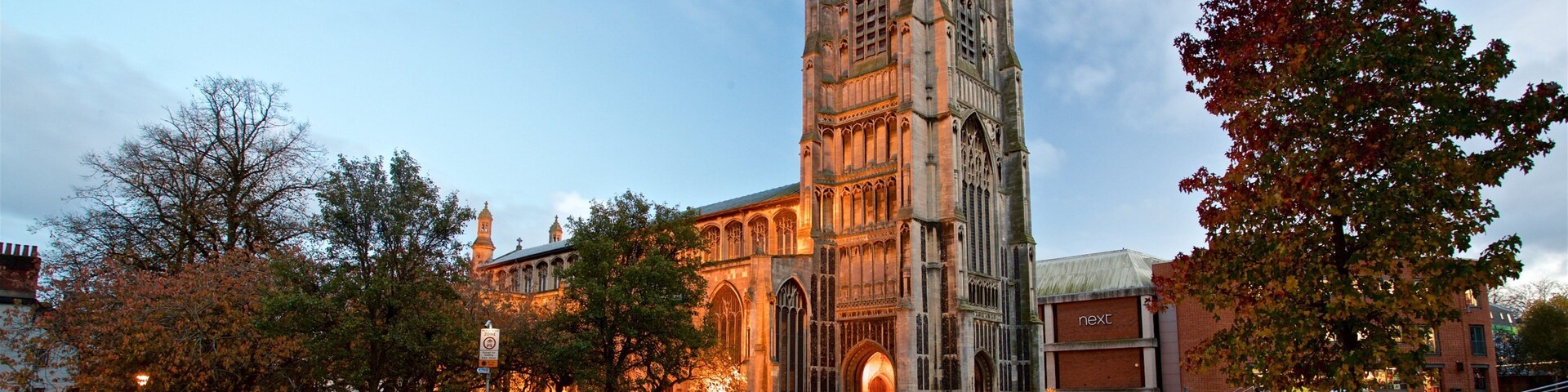 St Peter Mancroft which includes heritage architecture and night scenes