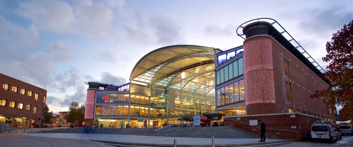 The Forum which includes modern architecture