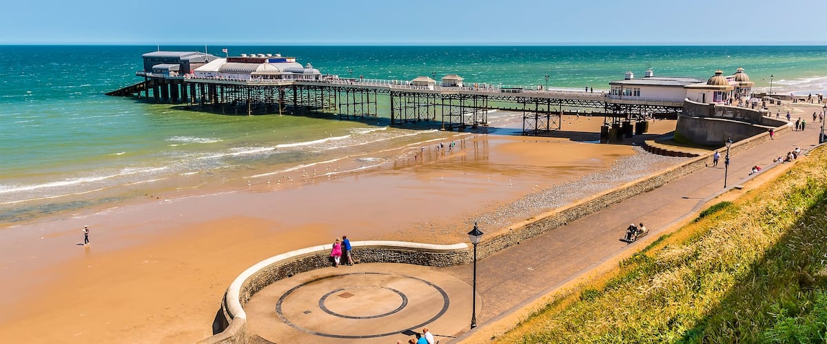 A view of the promenade and pier at Sheringham, Norfolk, UK, Shutterstock ID 1143612353, Purchase Order: -