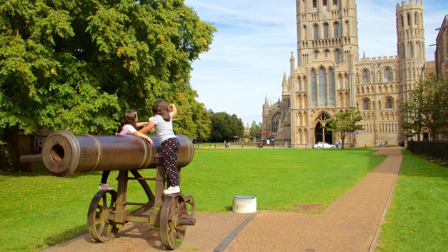 Ely Cathedral showing heritage elements, heritage architecture and a church or cathedral
