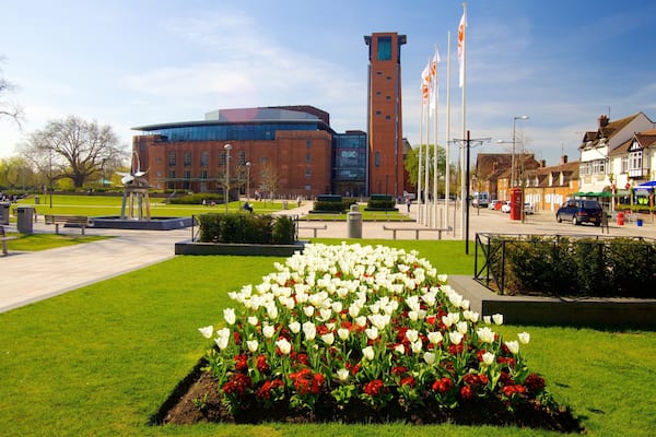 Birmingham mit einem Blumen und Park