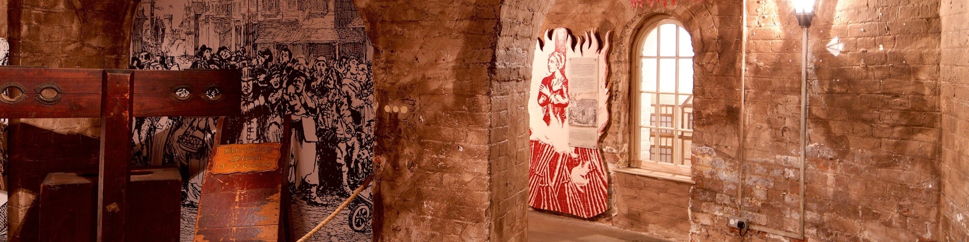 Galleries of Justice que inclui elementos de patrimônio e vistas internas