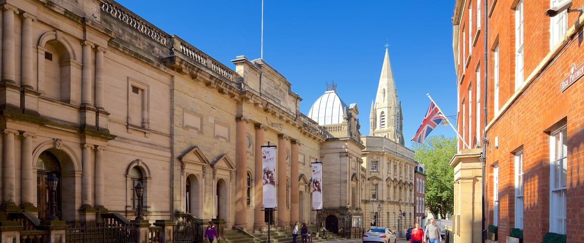 Galleries of Justice which includes heritage elements and street scenes