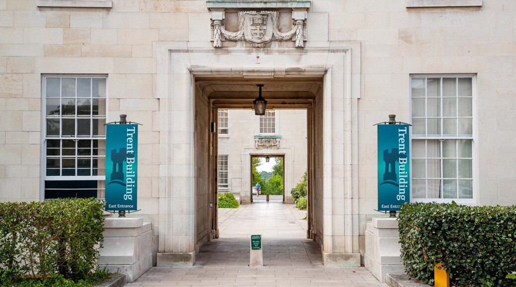 University of Nottingham which includes signage and heritage elements