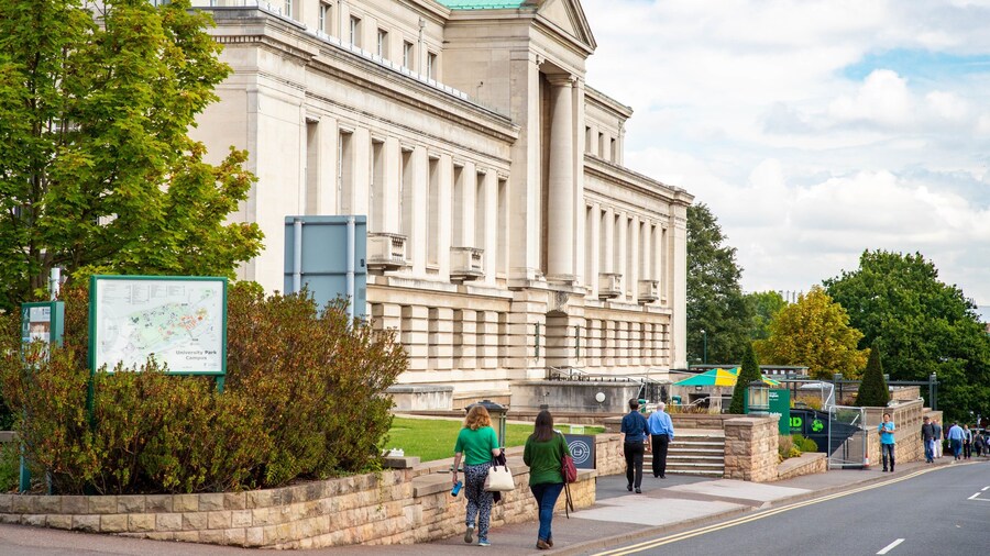 University of Nottingham featuring street scenes and heritage elements