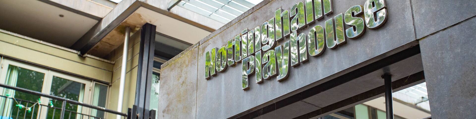 Nottingham Playhouse which includes signage