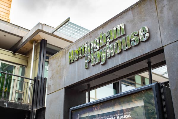 Nottingham Playhouse which includes signage