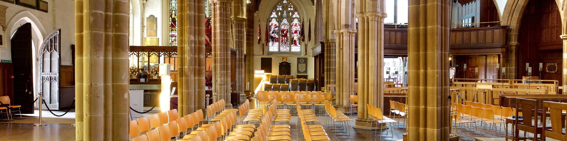 Leicester Cathedral das einen Kirche oder Kathedrale, Innenansichten und religiöse Elemente