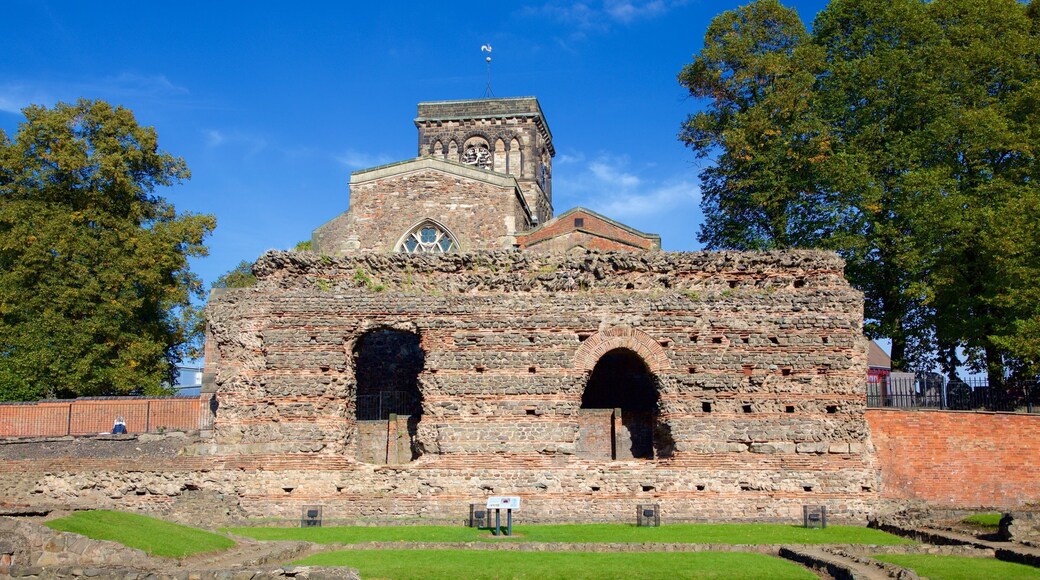 Jewry Wall showing a ruin and heritage elements