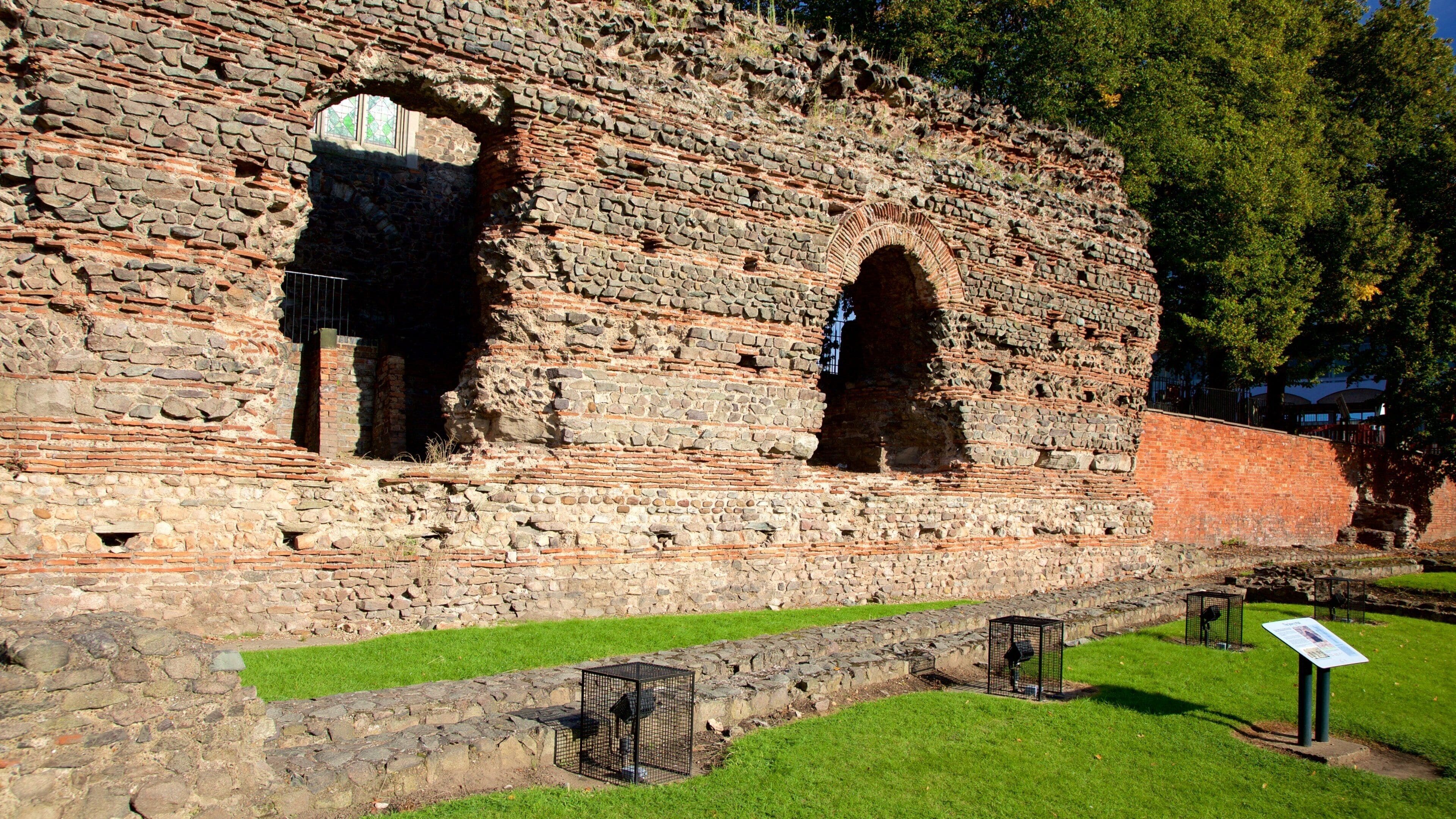 Jewry Wall showing a ruin and heritage elements