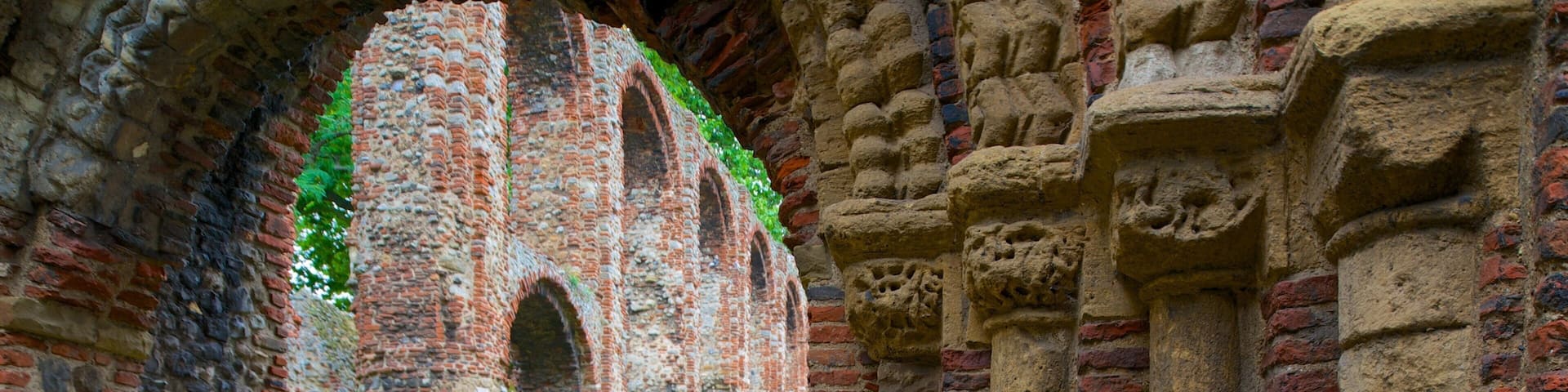 St Botolph\'s Church featuring a church or cathedral, heritage elements and building ruins