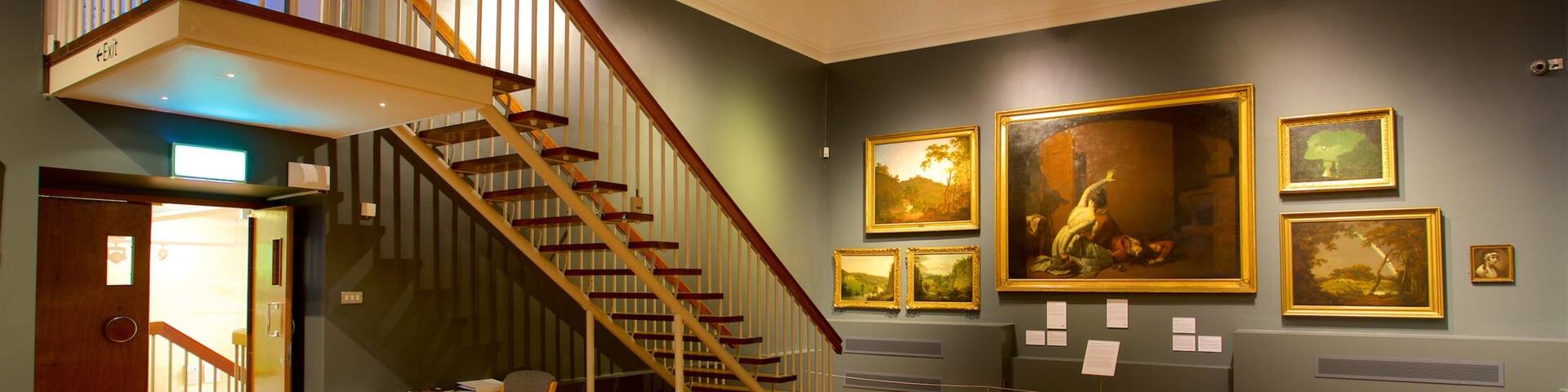 Derby Museum and Art Gallery featuring interior views and art