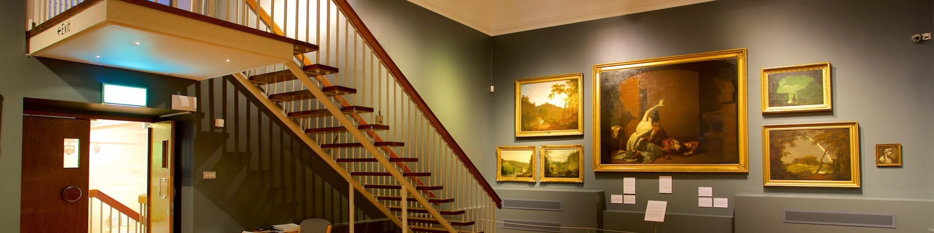 Derby Museum and Art Gallery featuring interior views and art