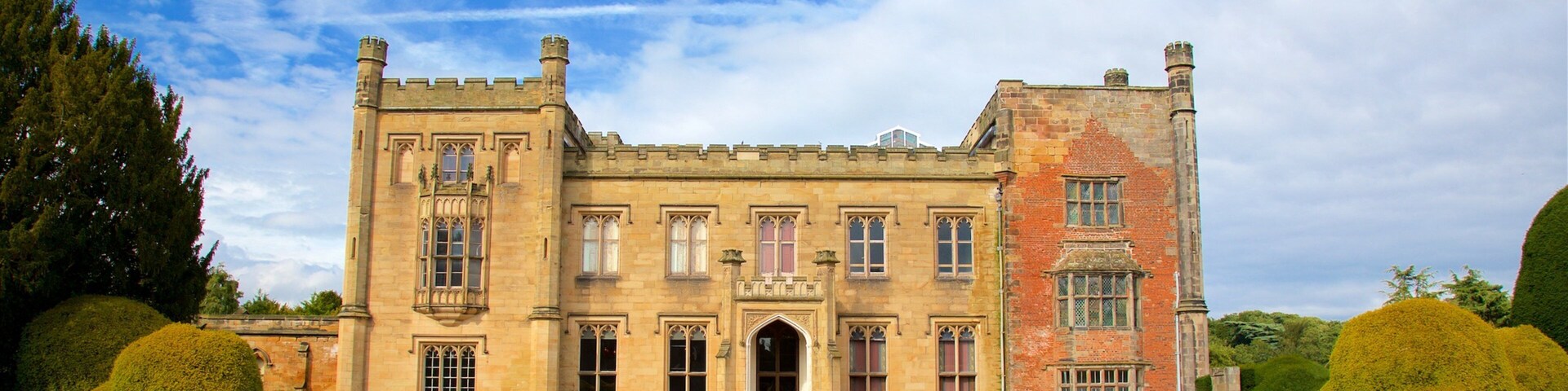 Elvaston Castle showing chateau or palace, a park and heritage architecture