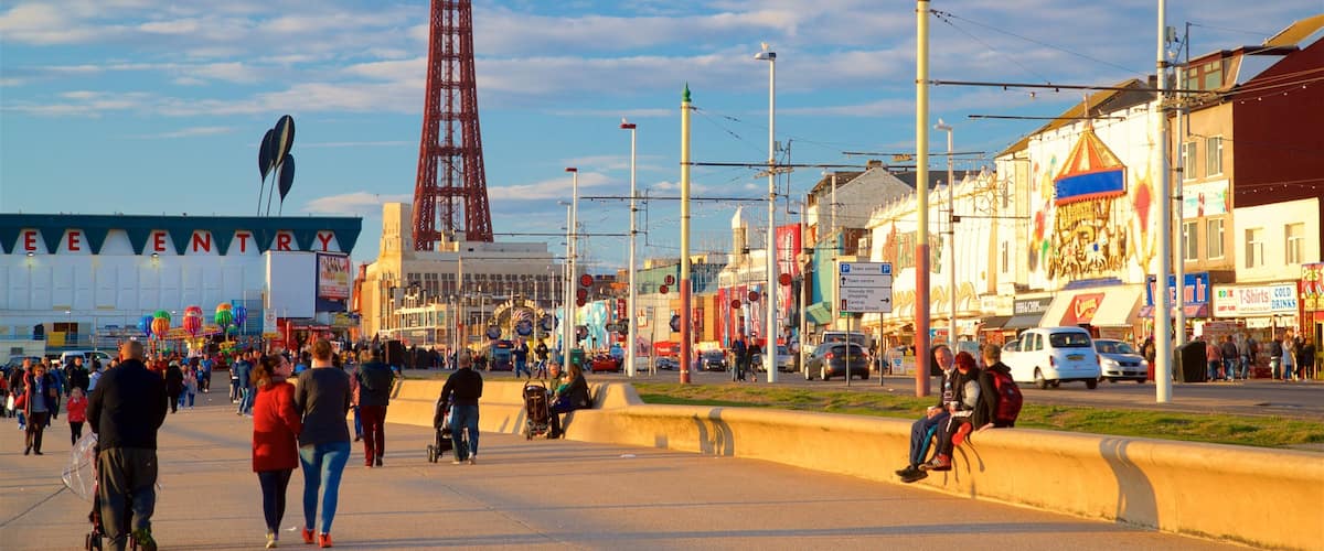 Blackpool Tower as well as a small group of people
