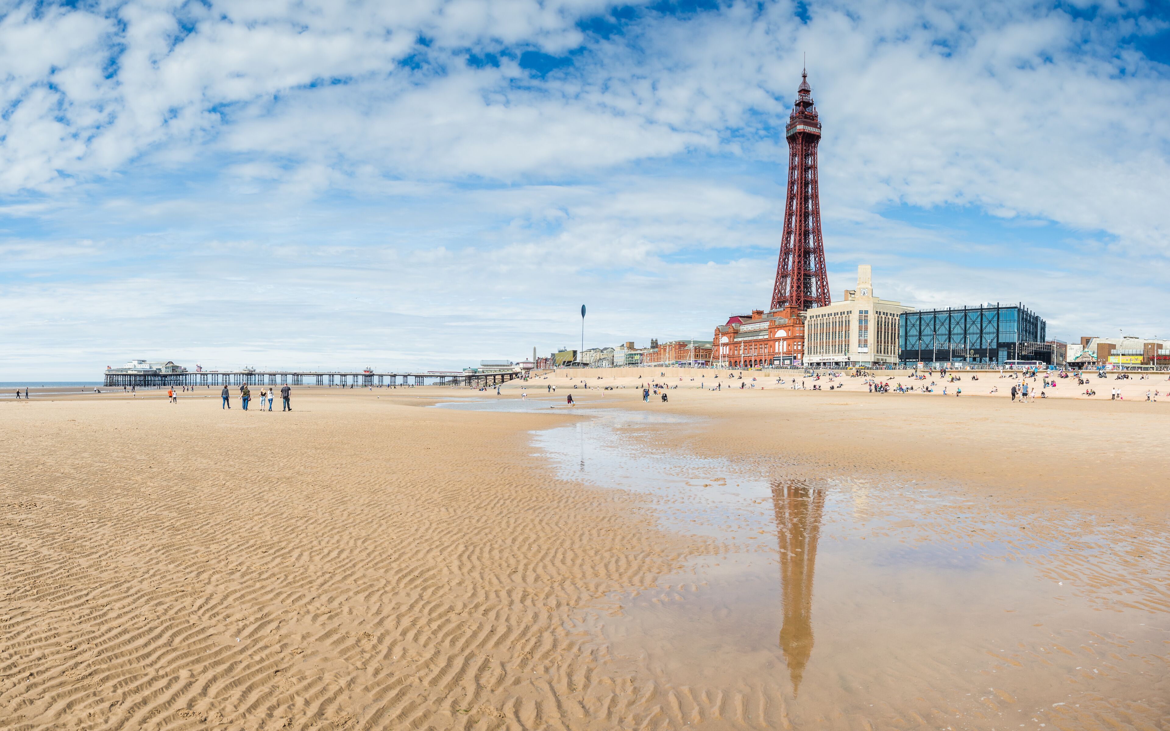 North Pier and Blackpool Tower panorama