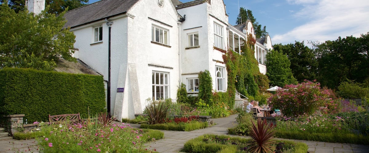 Lake District Visitor Centre at Brockhole which includes heritage elements, a house and a garden