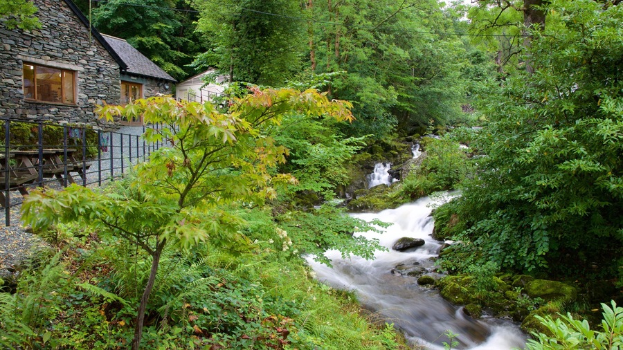 Ambleside which includes a house, a river or creek and a garden