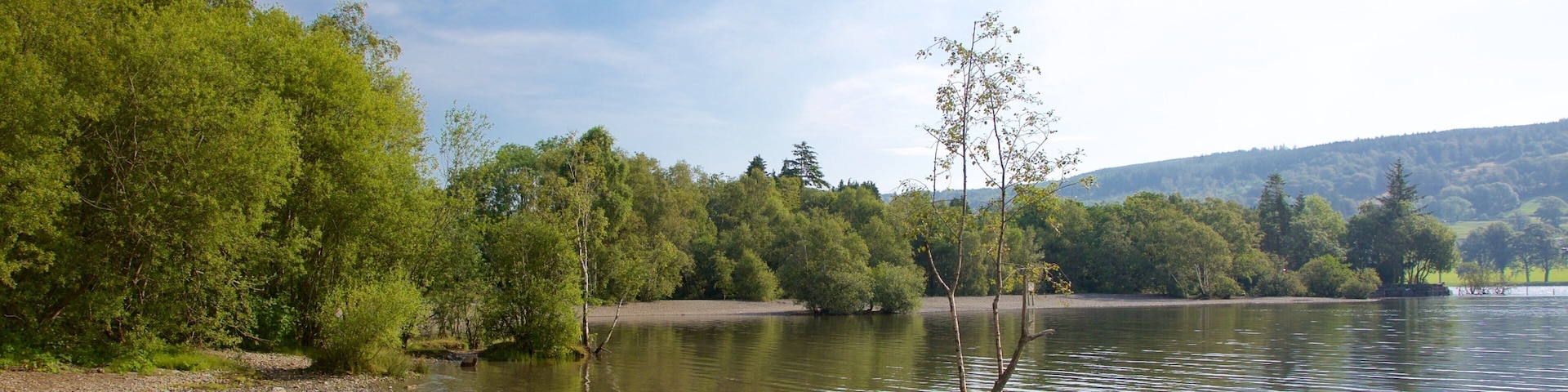 Coniston Water featuring a lake or waterhole and a pebble beach
