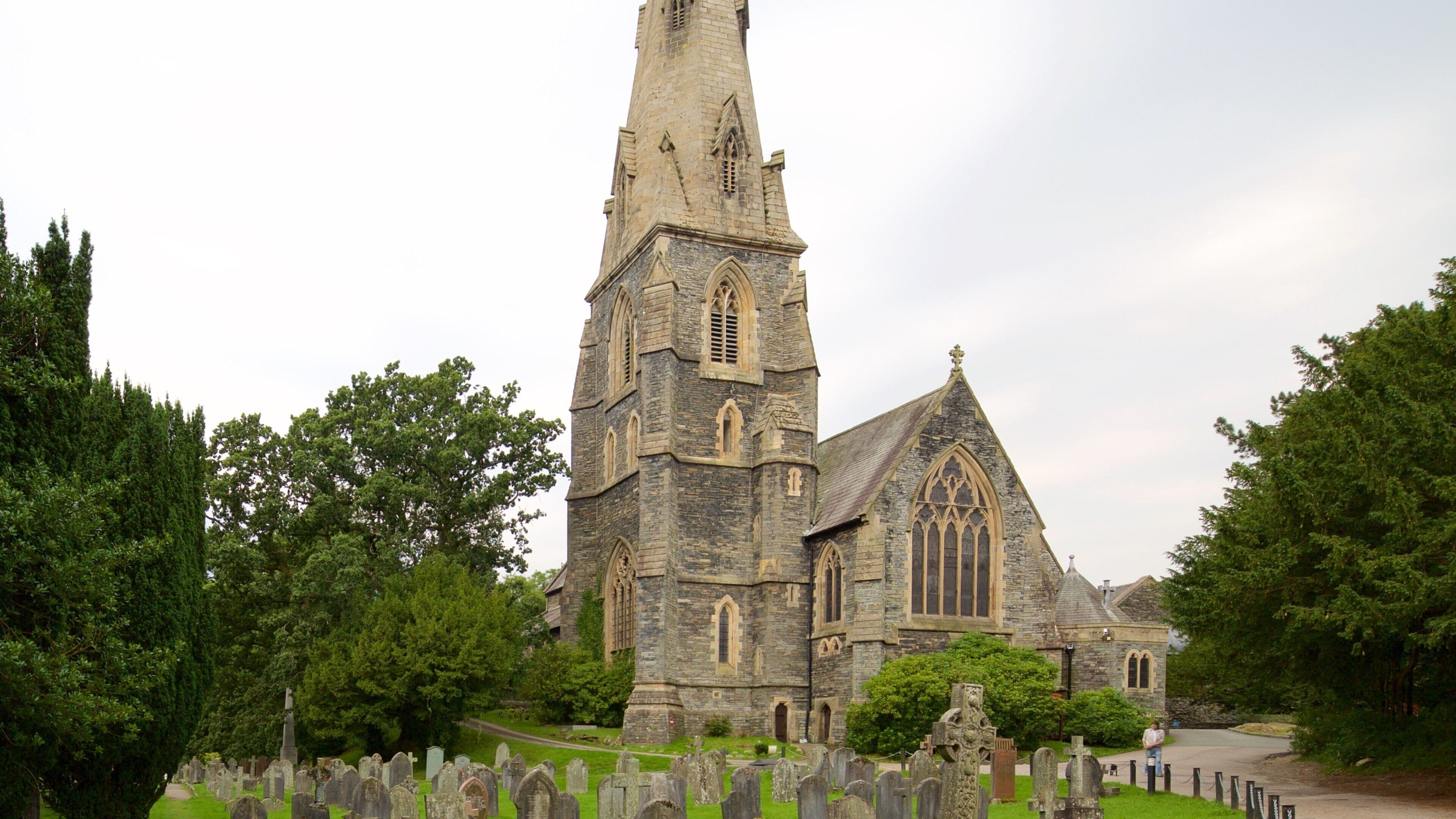 Church of St Mary featuring a cemetery, heritage elements and a church or cathedral