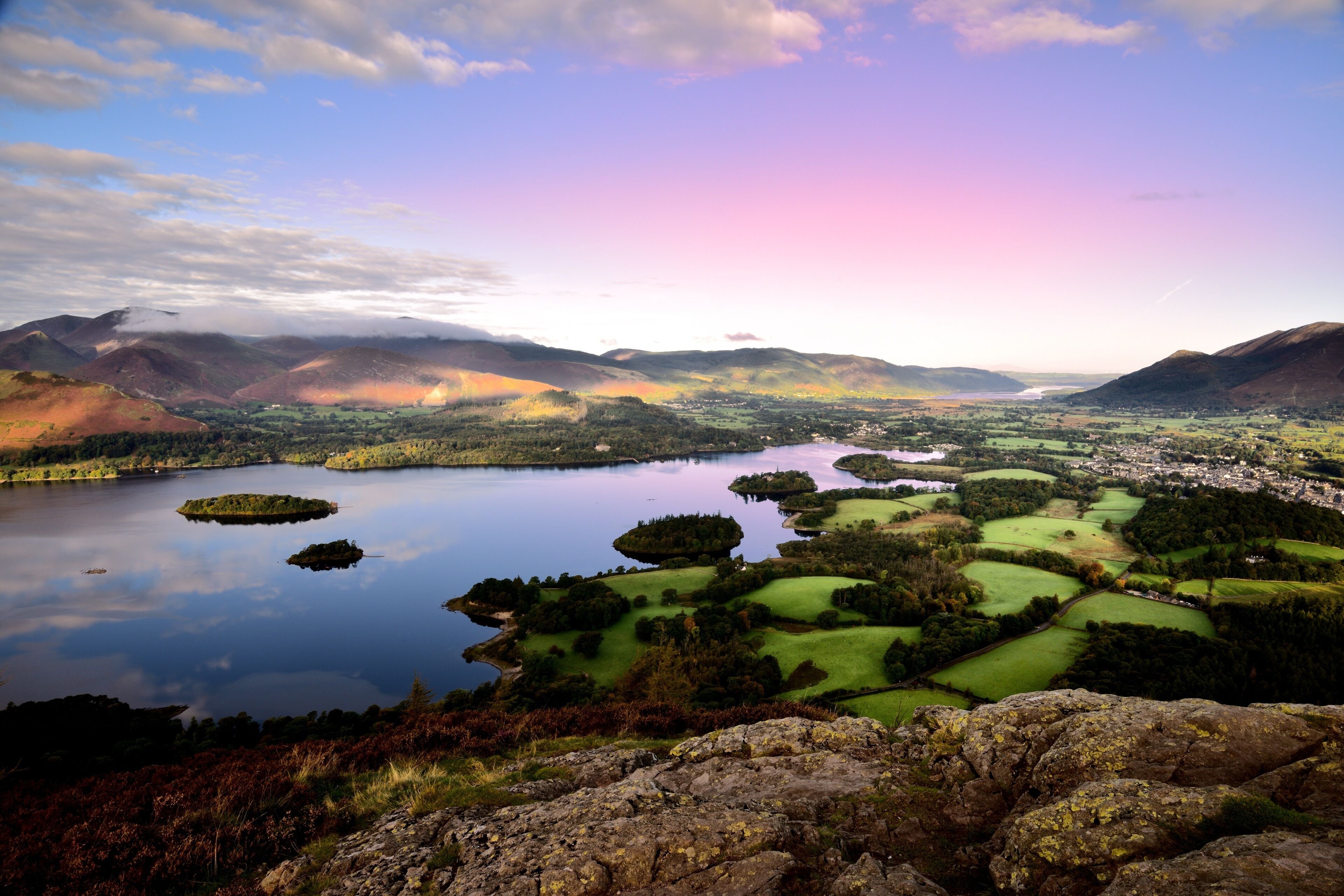 Pink morning skies over Keswick