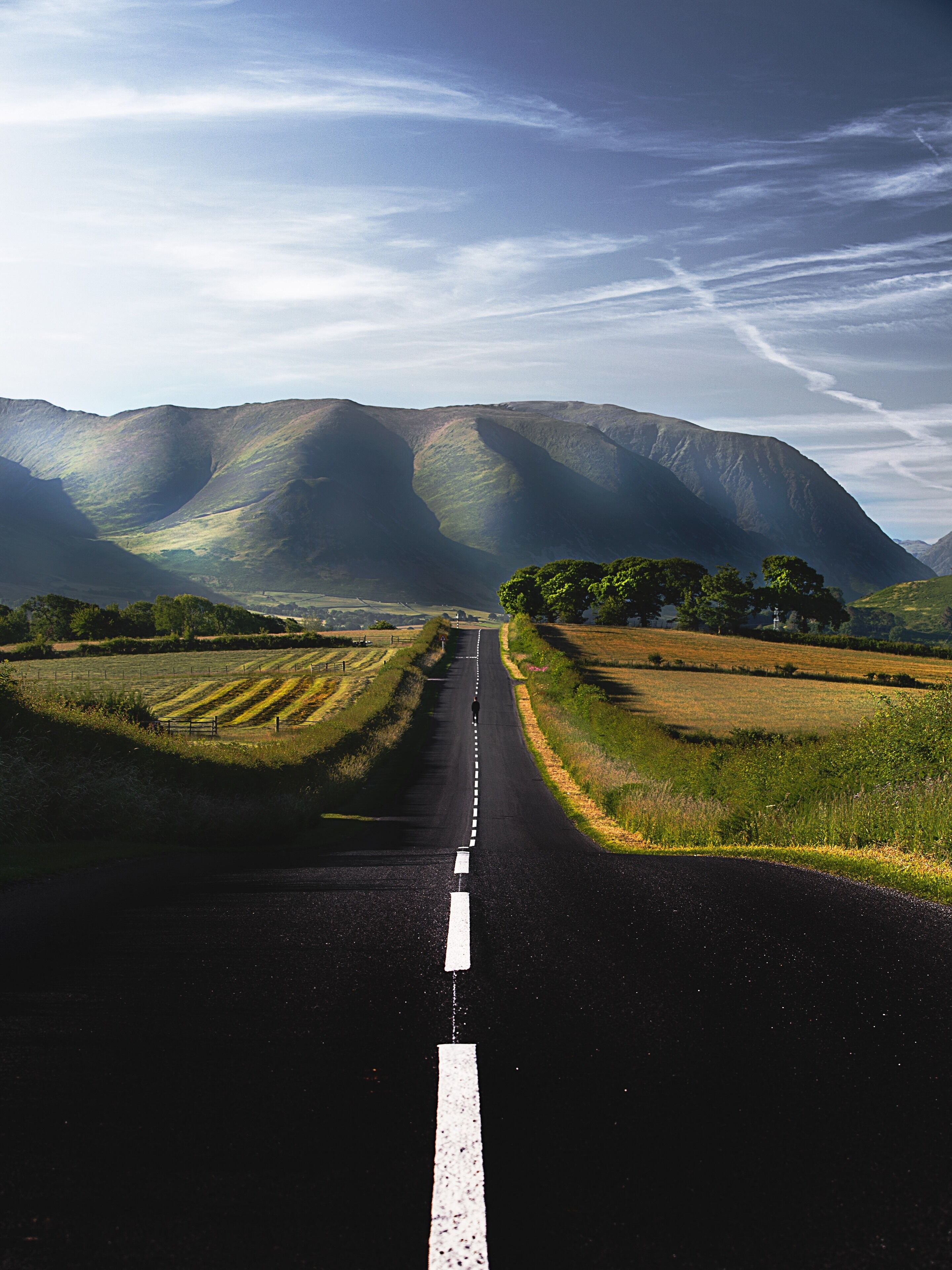 Early morning stroll towards the mountains #OnTheRoad #road #roadtrip #england #uk #roads #canon #britain