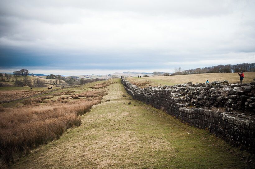 About the fort:

Barracks normally occupied the remainder of the fort; at Hardknott, however, no traces of these remain, although the front of the fort possibly contained barracks of stone and timber. At the rear, building would have been extremely difficult owing to the uneven ground, and the soldiers may have been housed in leather tents, remnants of which have been recovered in excavations. The parade-ground, where the garrison exercised and practised drill manoeuvres, lies on a plateau about 218 yards