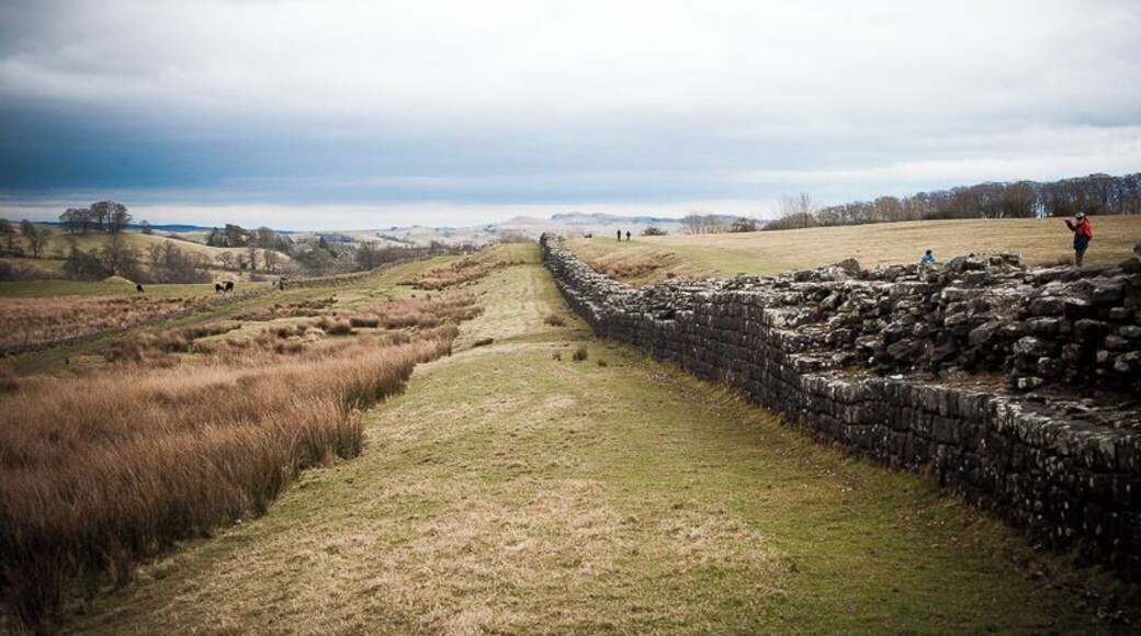 About the fort:
Barracks normally occupied the remainder of the fort; at Hardknott, however, no traces of these remain, although the front of the fort possibly contained barracks of stone and timber. At the rear, building would have been extremely difficult owing to the uneven ground, and the soldiers may have been housed in leather tents, remnants of which have been recovered in excavations. The parade-ground, where the garrison exercised and practised drill manoeuvres, lies on a plateau about 218 yards (200 metres) to the east.