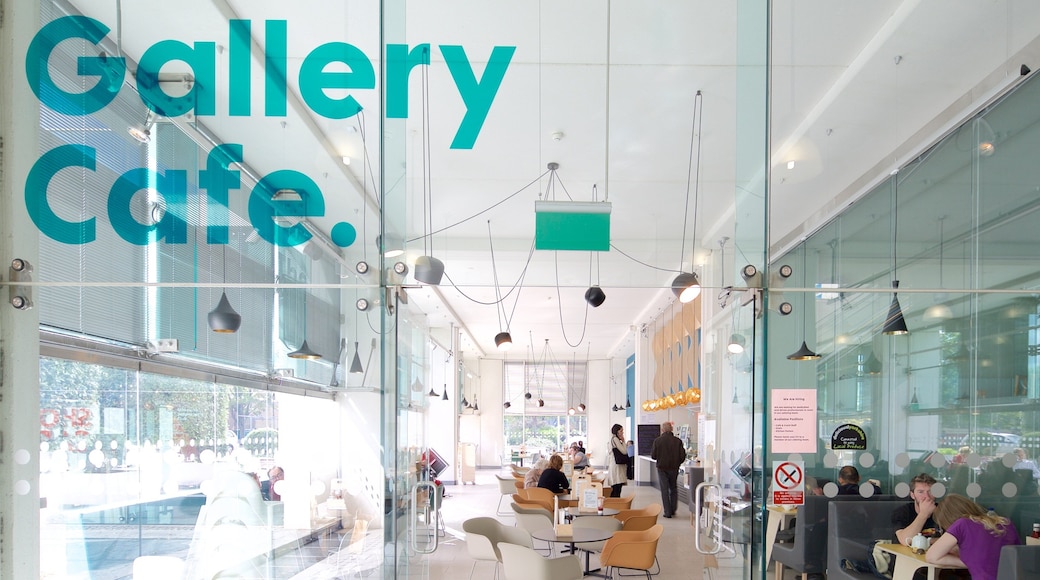 Millennium Gallery which includes cafe lifestyle, signage and interior views