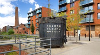 Kelham Island Museum que incluye señalización