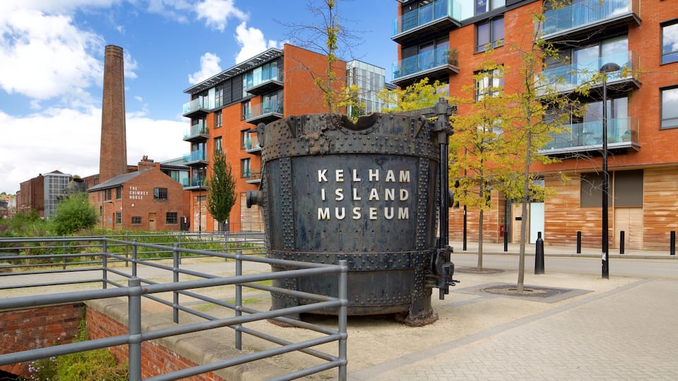 Kelham Island Museum which includes signage