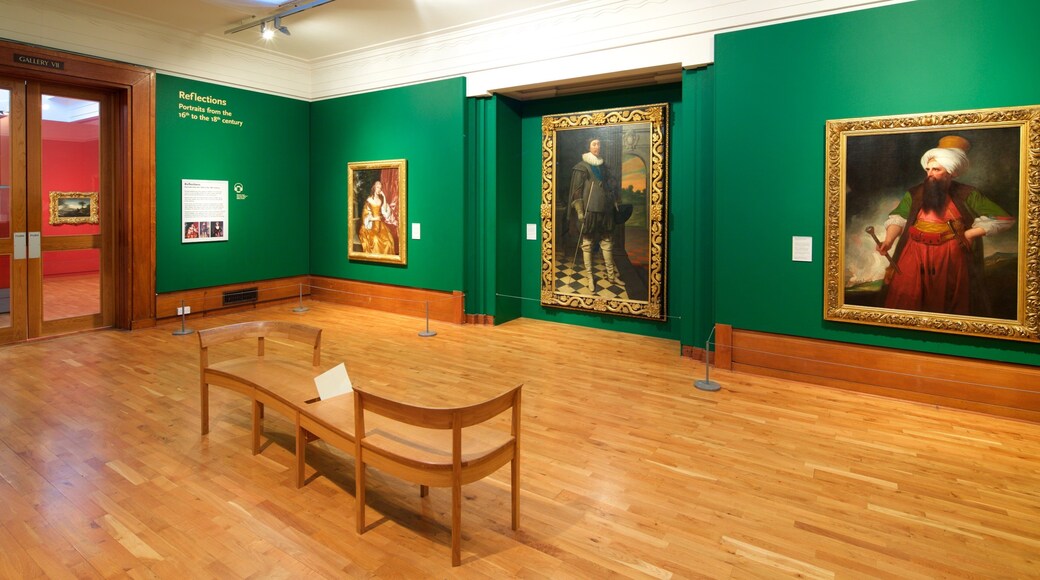 Graves Art Gallery bevat kunst en interieur