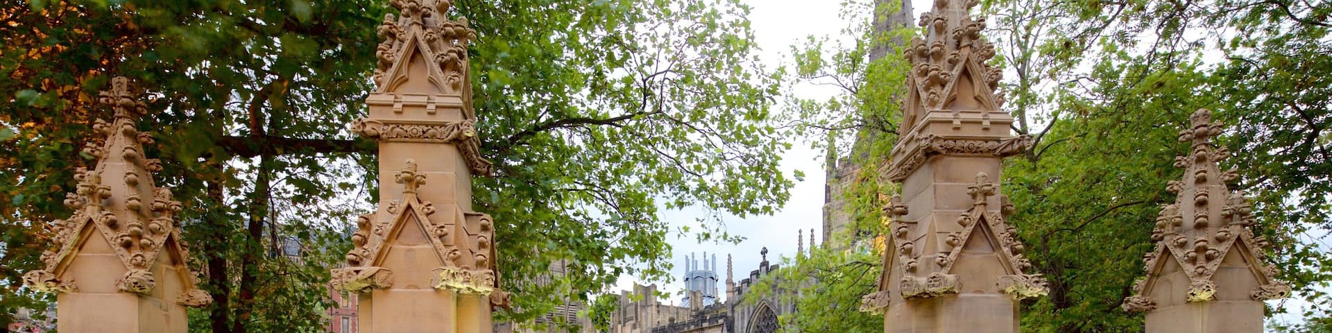 Sheffield Cathedral featuring religious aspects