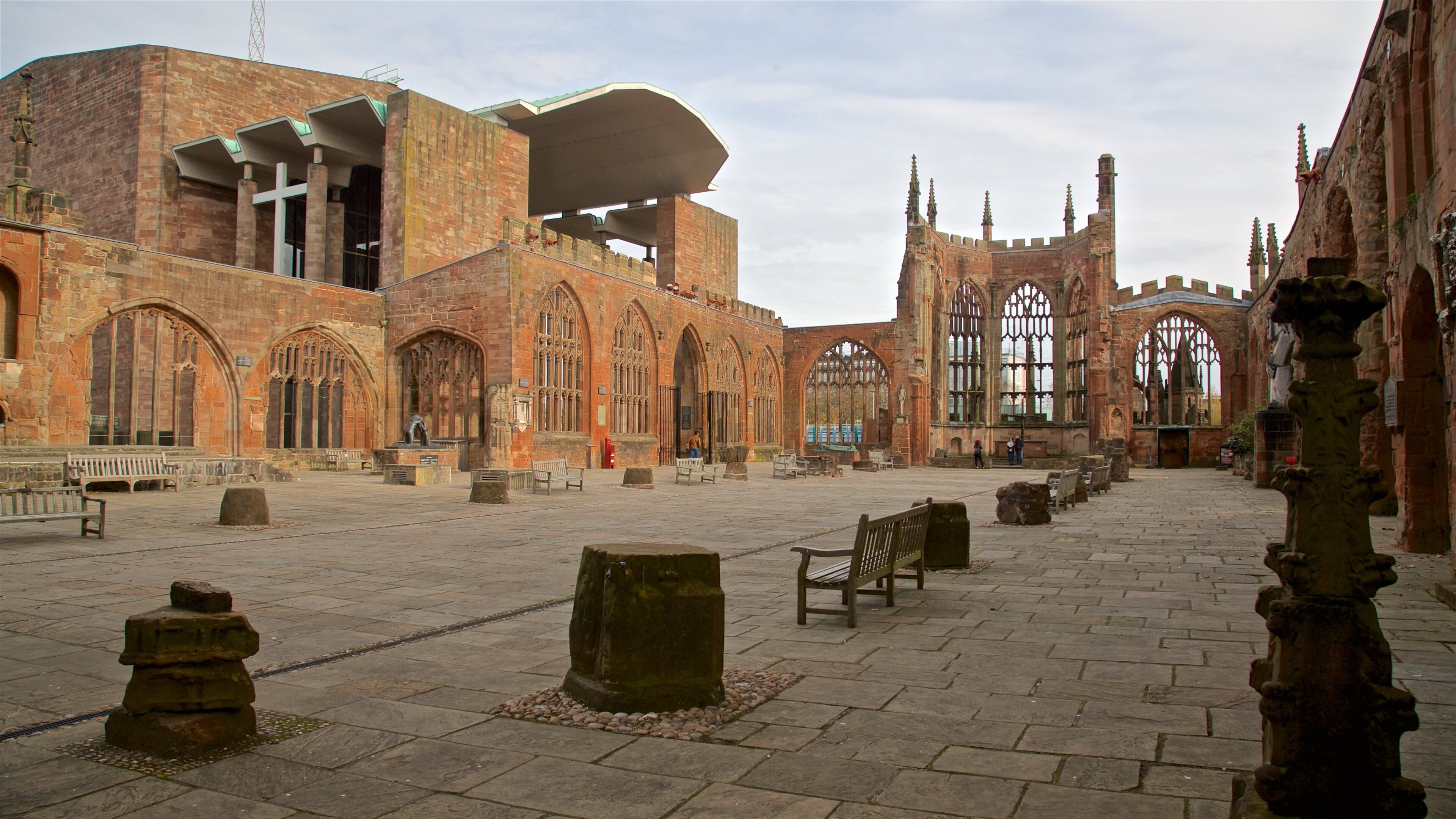 Coventry which includes building ruins and heritage elements