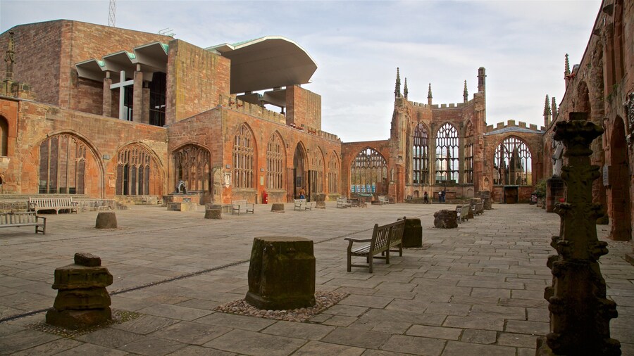 Coventry which includes building ruins and heritage elements