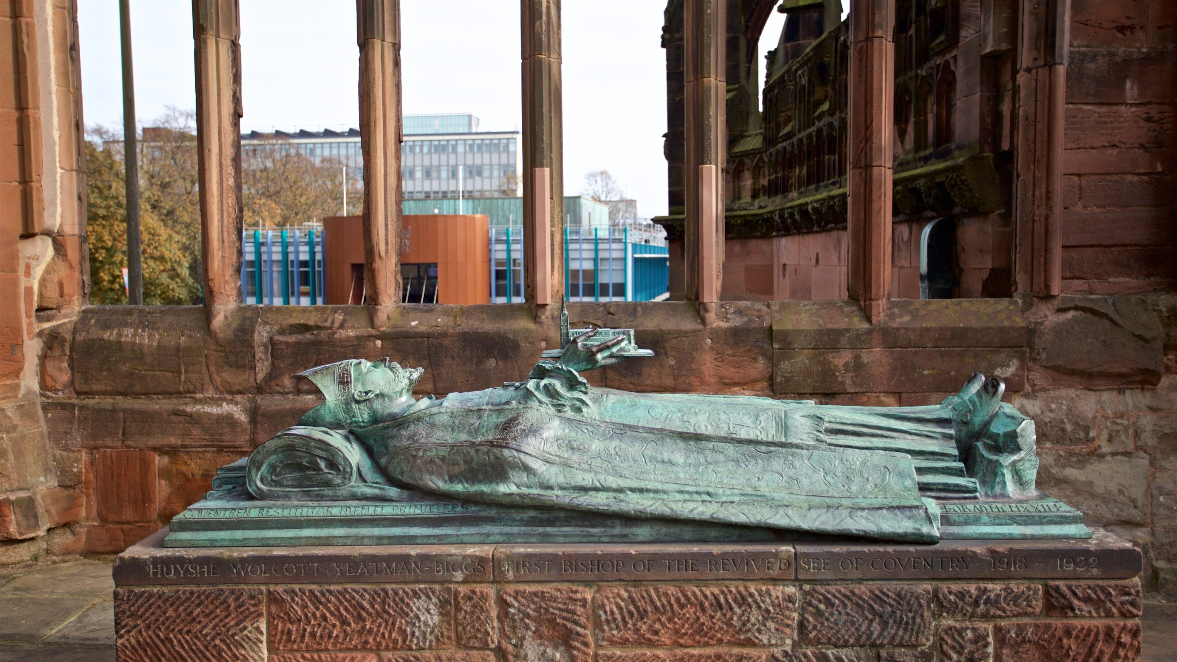Coventry Cathedral showing heritage elements