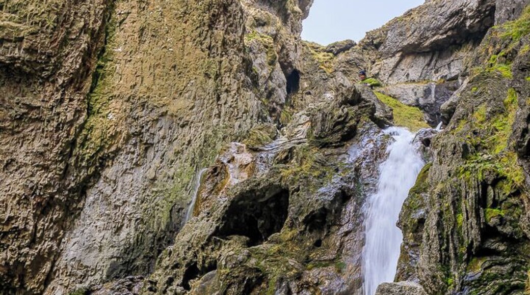 A view within Gordale Scar.
This is the water you can see at the end of Gordale Scar before having to climb up to carry on further.
The access is extremely easy with a made path from the road virtually to the foot of the waterfall.
#BVS100K