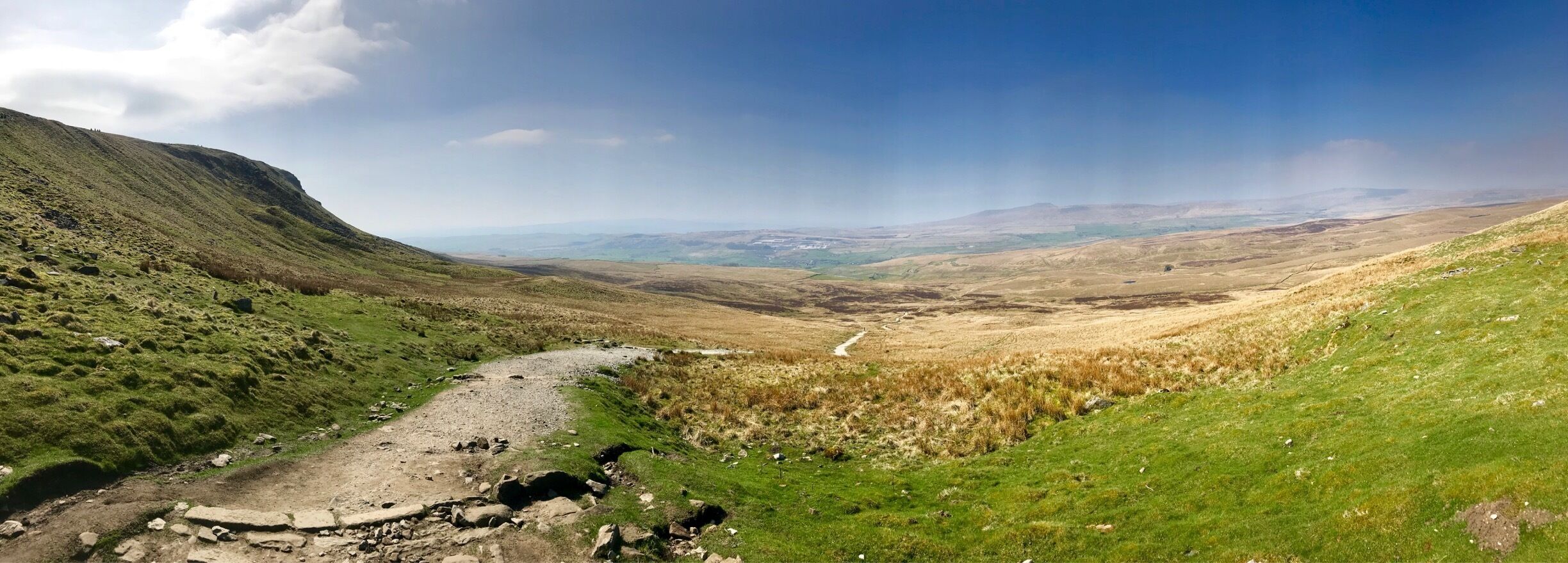 Beautiful weather up Pen-y-ghent today. Little windy at the top but we were grateful for the breeze after a scrabble to the top! #YorkshireThreePeaks #Yorkshire #Hiking #UnitedKingdom