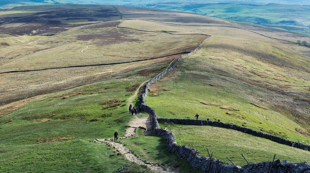 The final hill of Yorkshire Three Peaks Challenge, a hike of around 27-30 miles including ascent of three mountains. Beautiful scenery all around, but quite challenging.
