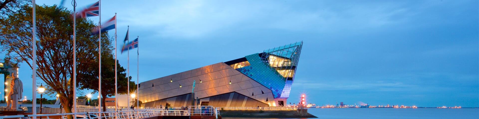 The Deep featuring a bay or harbor and modern architecture