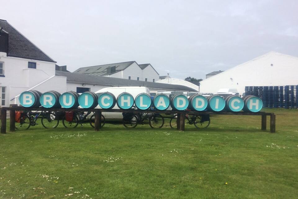 A sign with the name 'BRUICHLADDICH' in large letters.