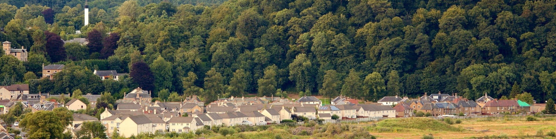 National Wallace Monument which includes forests, a monument and a small town or village
