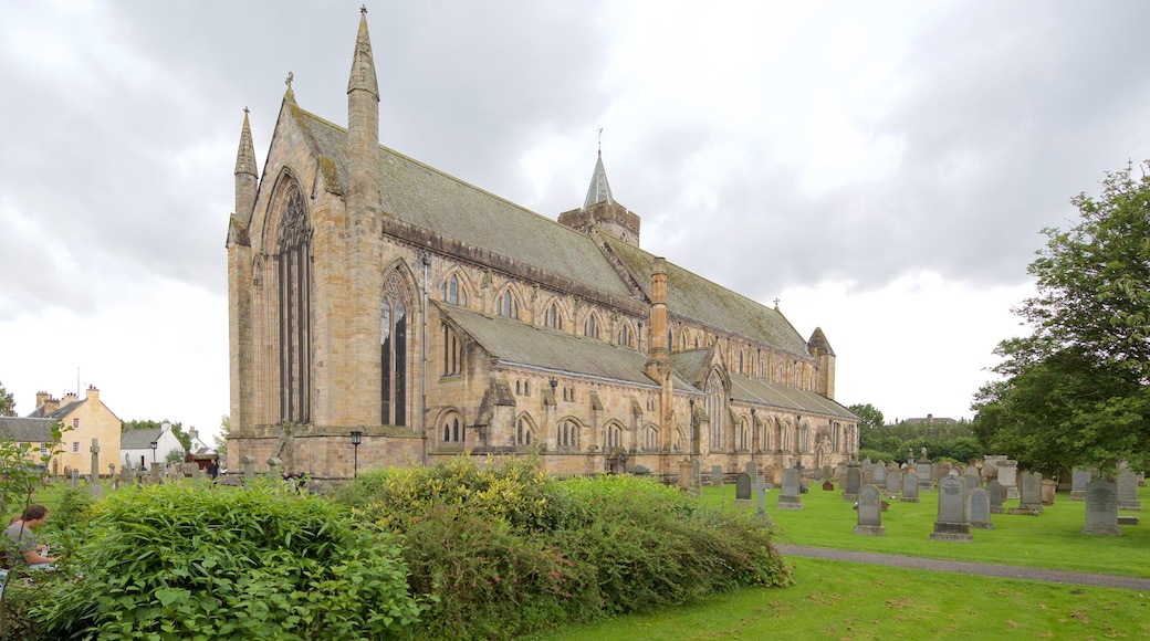 Dunblane Cathedral featuring a church or cathedral and a cemetery