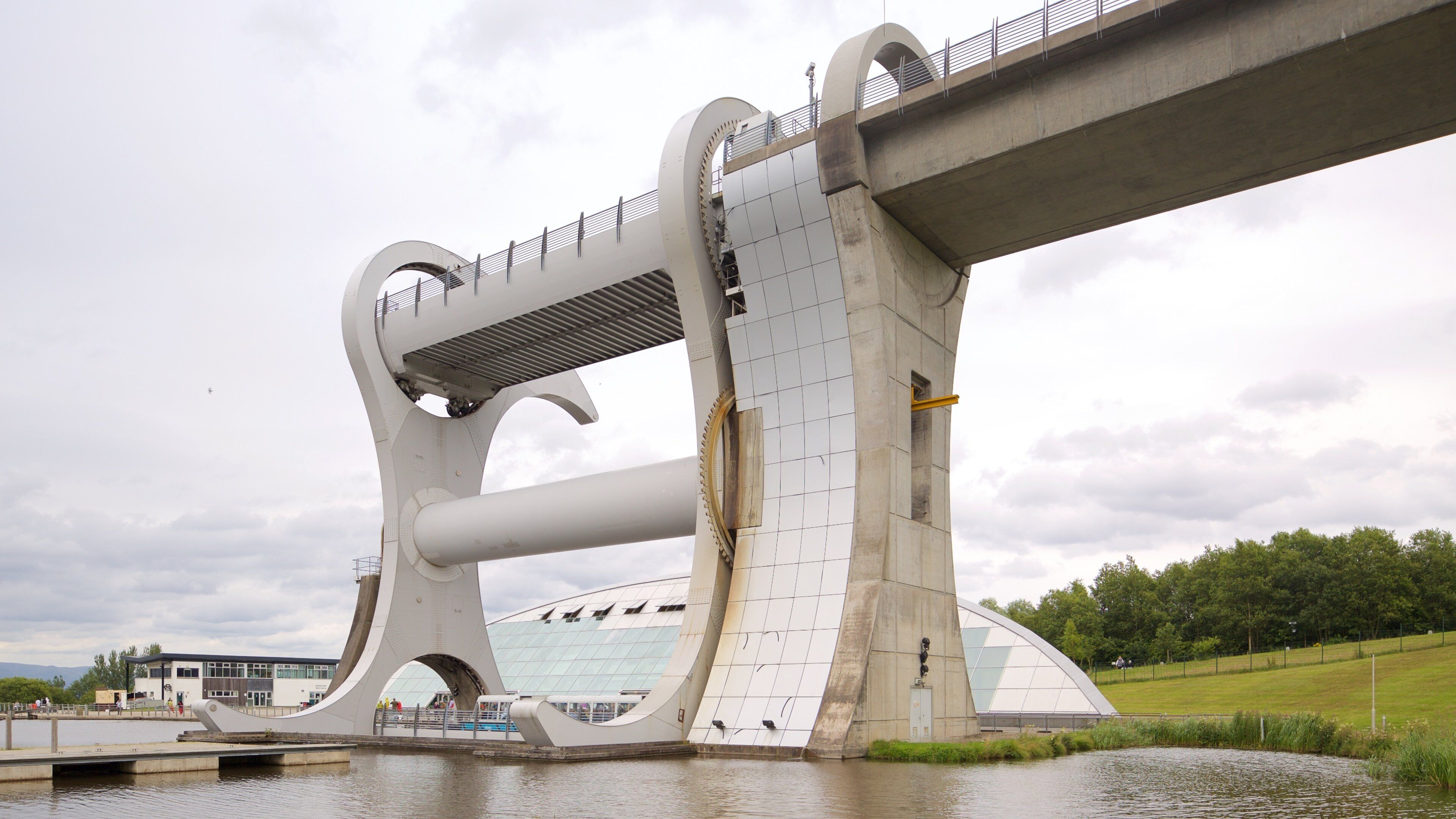 Falkirk Wheel featuring a river or creek