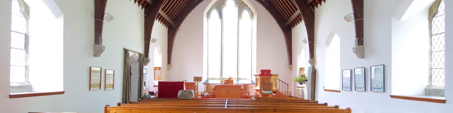 Balquhidder Church showing interior views, a church or cathedral and religious aspects