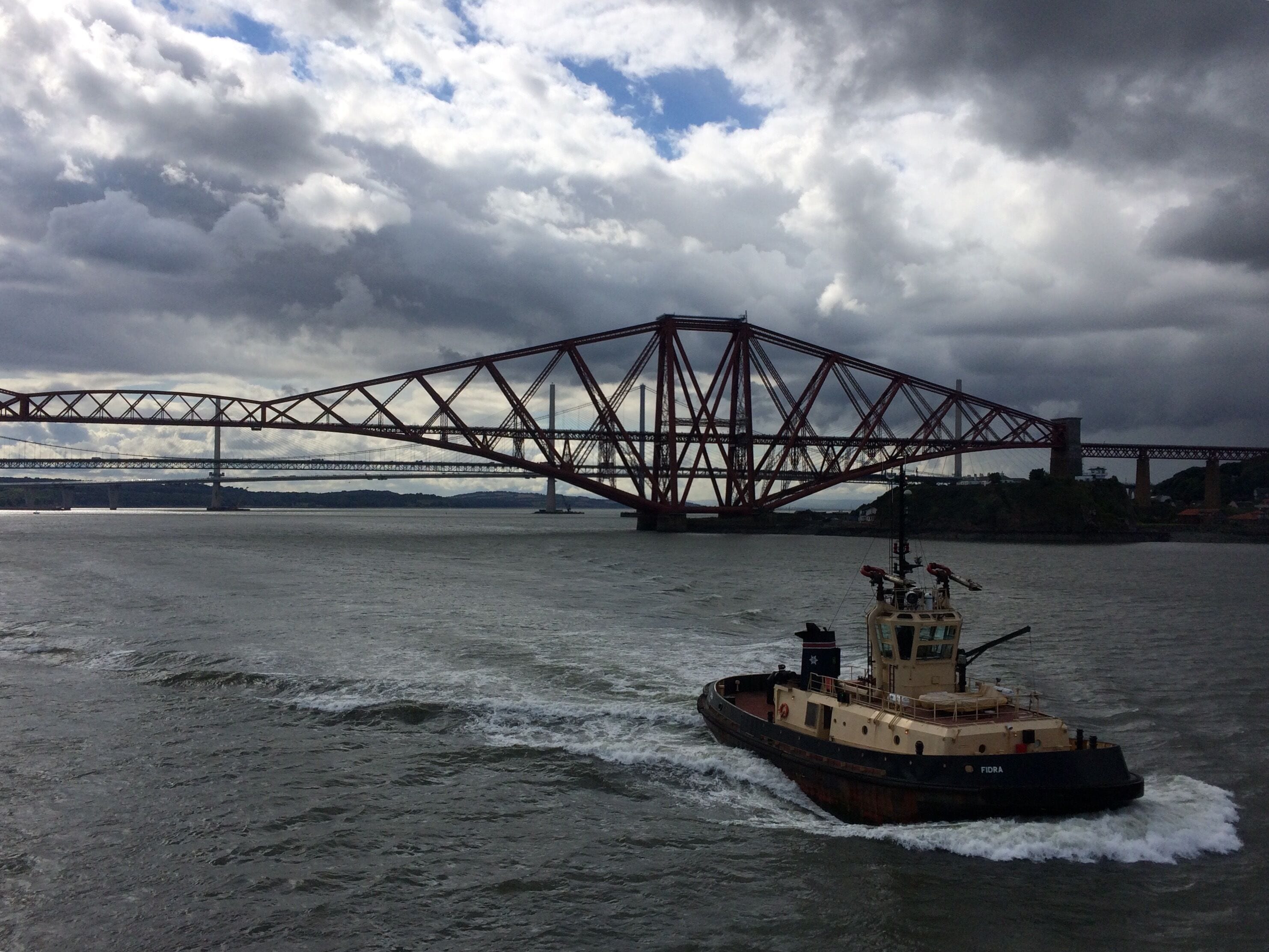 Forth bridges its great sailing under them