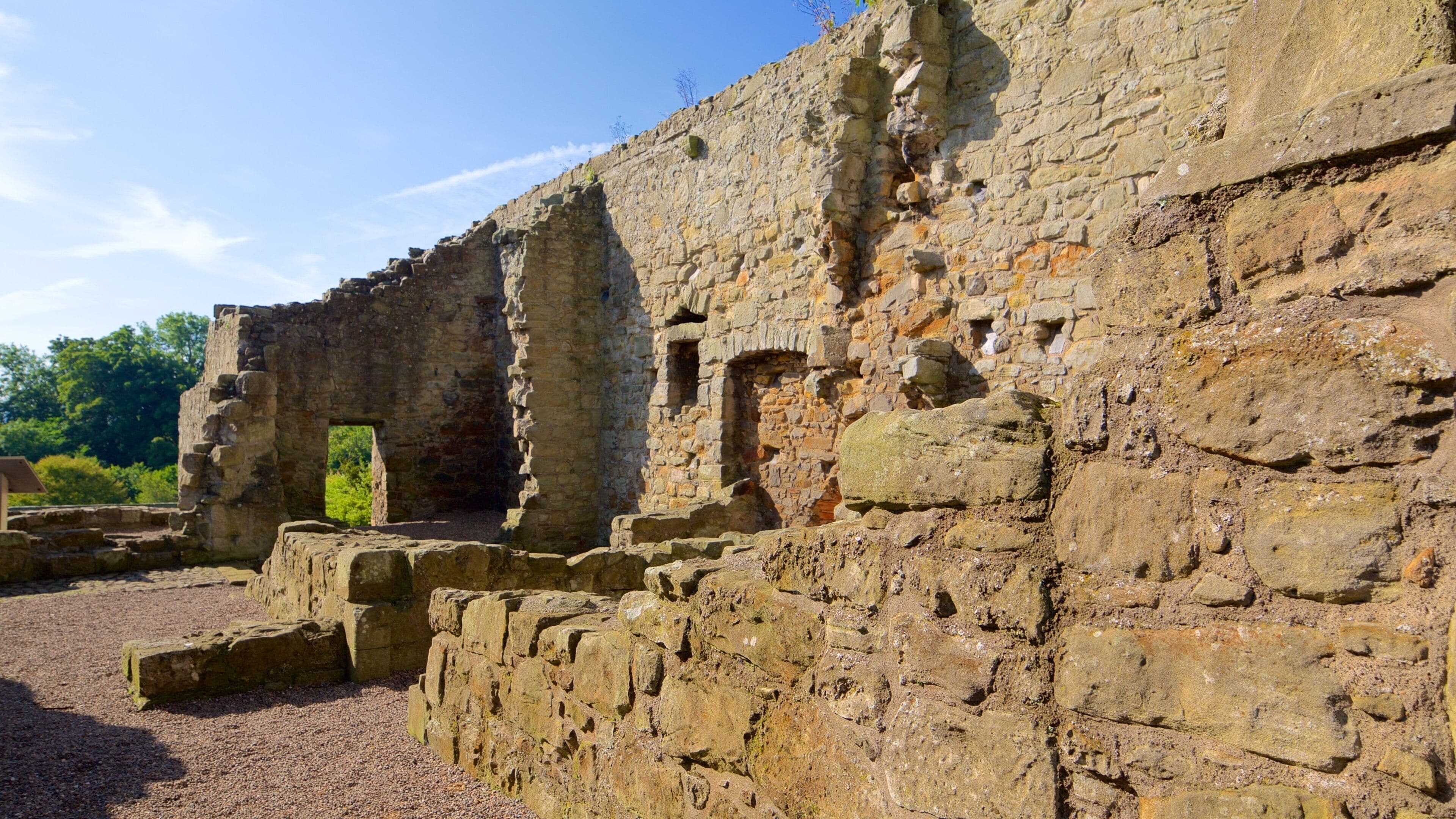 Aberdour Castle showing heritage architecture and heritage elements