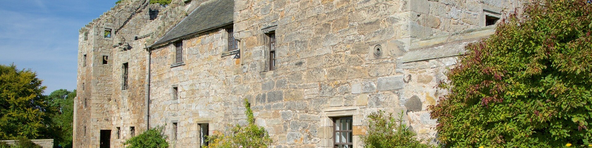 Aberdour Castle featuring chateau or palace and heritage elements