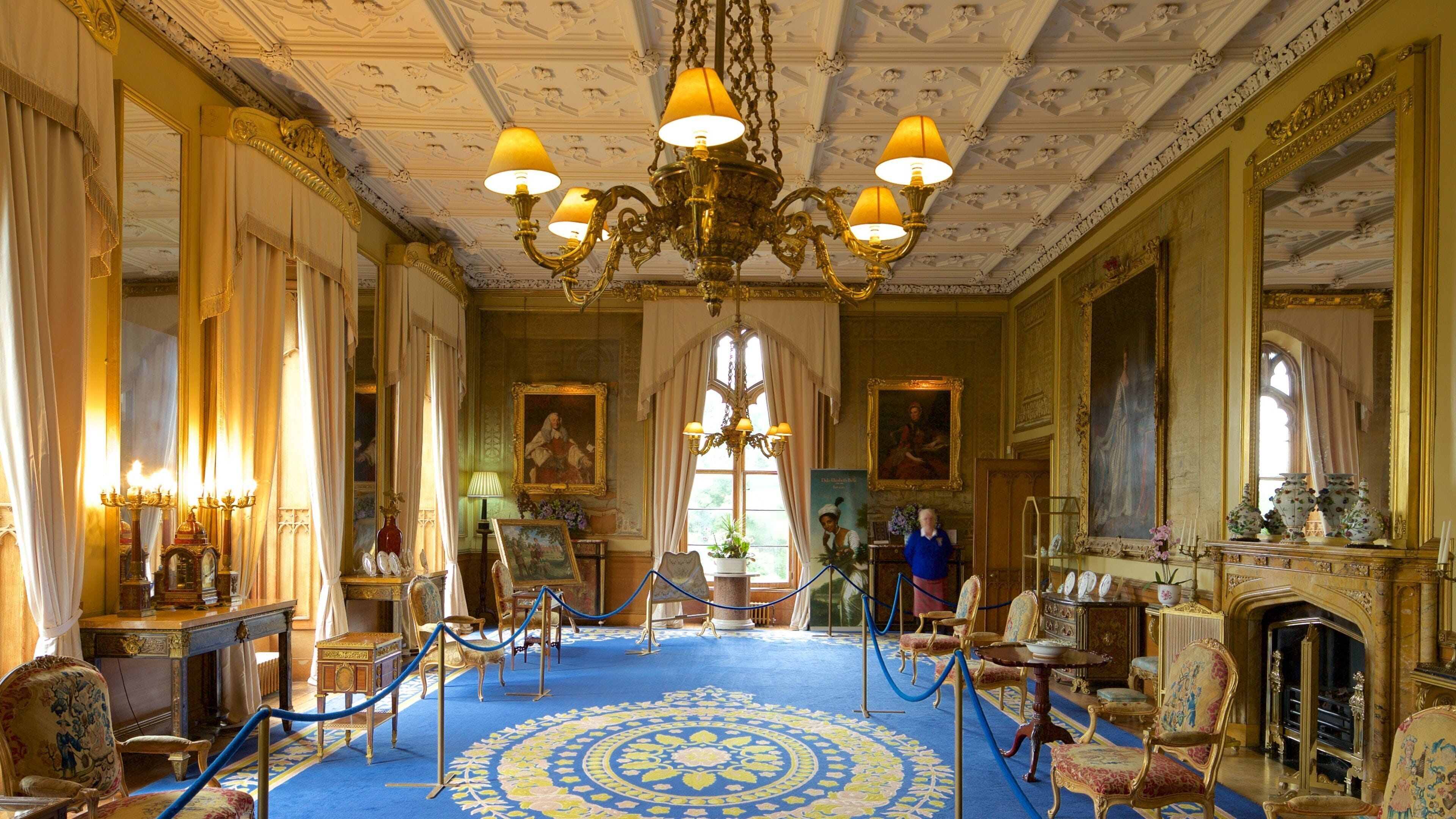 Scone Palace which includes chateau or palace, interior views and heritage elements