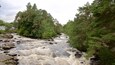 Falls of Dochart showing forest scenes and rapids